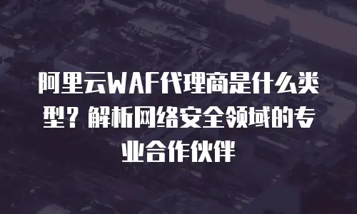 阿里云WAF代理商是什么类型？解析网络安全领域的专业合作伙伴
