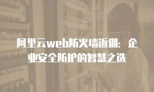 阿里云web防火墙返佣：企业安全防护的智慧之选
