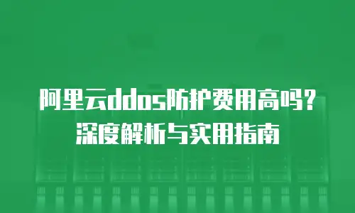 阿里云ddos防护费用高吗？深度解析与实用指南