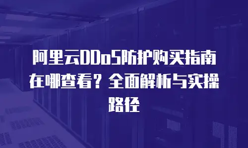 阿里云DDoS防护购买指南在哪查看？全面解析与实操路径