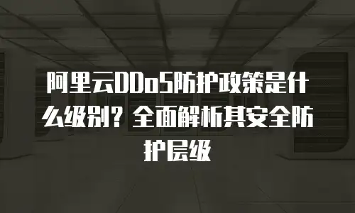 阿里云DDoS防护政策是什么级别？全面解析其安全防护层级