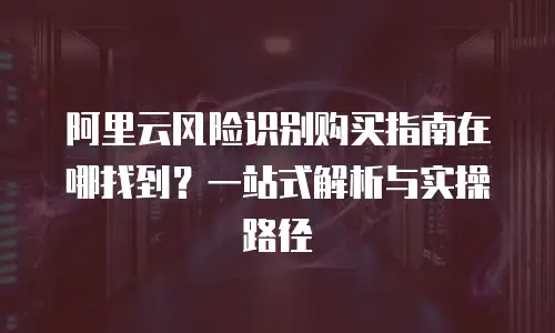 阿里云风险识别购买指南在哪找到？一站式解析与实操路径