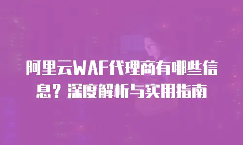 阿里云WAF代理商有哪些信息？深度解析与实用指南