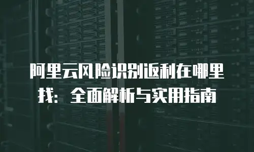 阿里云风险识别返利在哪里找：全面解析与实用指南