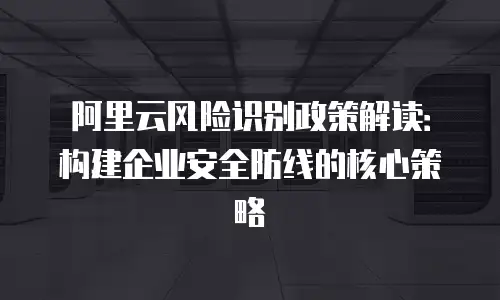 阿里云风险识别政策解读：构建企业安全防线的核心策略
