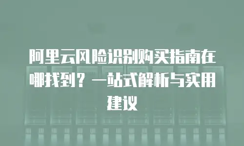 阿里云风险识别购买指南在哪找到？一站式解析与实用建议