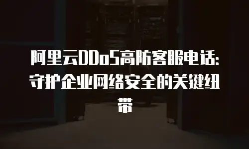 阿里云DDoS高防客服电话：守护企业网络安全的关键纽带
