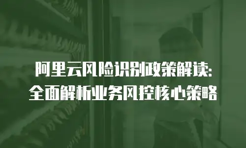 阿里云风险识别政策解读：全面解析业务风控核心策略