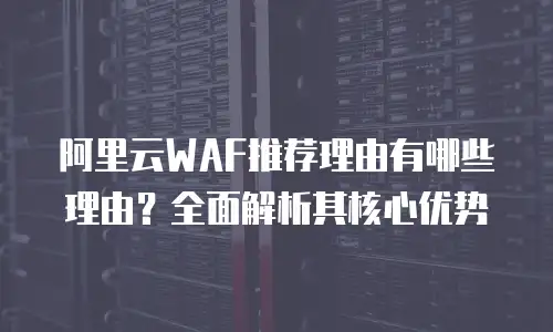 阿里云WAF推荐理由有哪些理由？全面解析其核心优势
