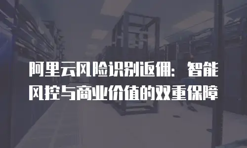 阿里云风险识别返佣：智能风控与商业价值的双重保障