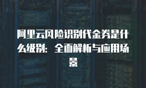 阿里云风险识别代金券是什么级别：全面解析与应用场景