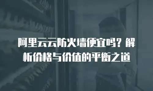 阿里云云防火墙便宜吗？解析价格与价值的平衡之道