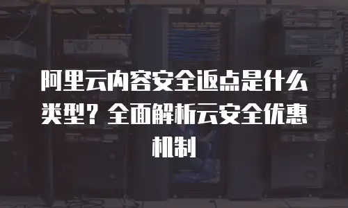 阿里云内容安全返点是什么类型？全面解析云安全优惠机制