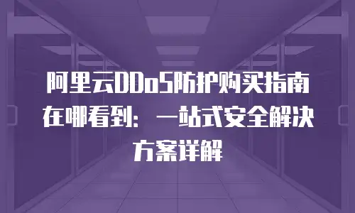 阿里云DDoS防护购买指南在哪看到：一站式安全解决方案详解