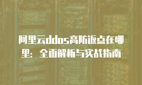 阿里云ddos高防返点在哪里：全面解析与实战指南