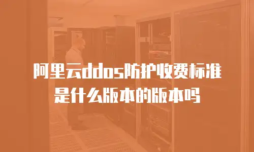 阿里云ddos防护收费标准是什么版本的版本吗