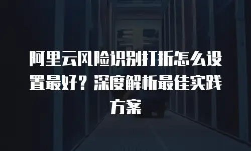 阿里云风险识别打折怎么设置最好？深度解析最佳实践方案