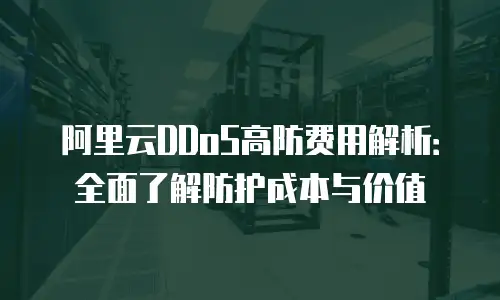 阿里云DDoS高防费用解析：全面了解防护成本与价值