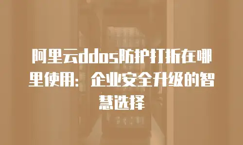 阿里云ddos防护打折在哪里使用：企业安全升级的智慧选择
