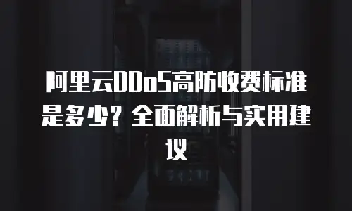 阿里云DDoS高防收费标准是多少？全面解析与实用建议