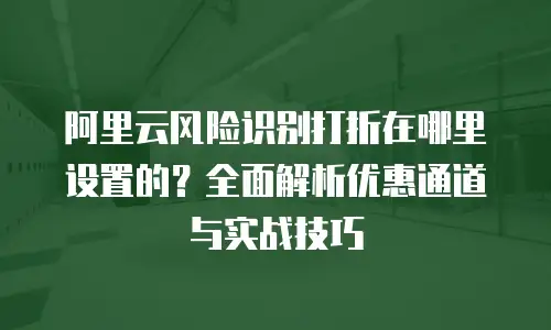 阿里云风险识别打折在哪里设置的？全面解析优惠通道与实战技巧