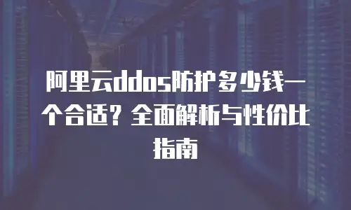 阿里云ddos防护多少钱一个合适？全面解析与性价比指南