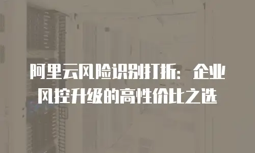 阿里云风险识别打折：企业风控升级的高性价比之选