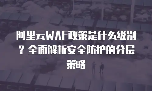 阿里云WAF政策是什么级别？全面解析安全防护的分层策略