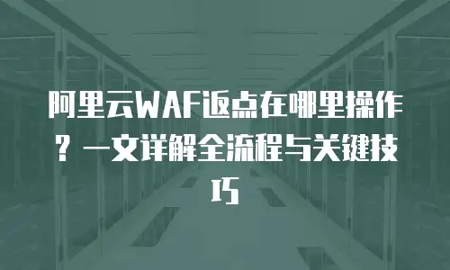 阿里云WAF返点在哪里操作？一文详解全流程与关键技巧