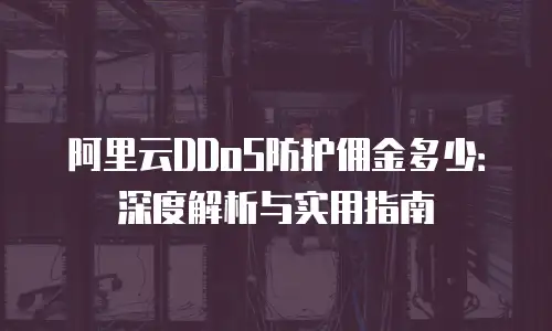 阿里云DDoS防护佣金多少：深度解析与实用指南