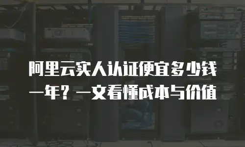 阿里云实人认证便宜多少钱一年？一文看懂成本与价值