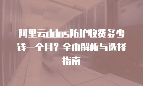 阿里云ddos防护收费多少钱一个月？全面解析与选择指南