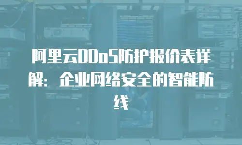 阿里云DDoS防护报价表详解：企业网络安全的智能防线
