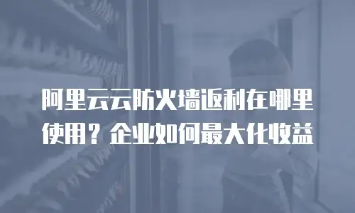 阿里云云防火墙返利在哪里使用？企业如何最大化收益