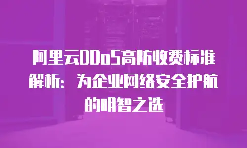 阿里云DDoS高防收费标准解析：为企业网络安全护航的明智之选