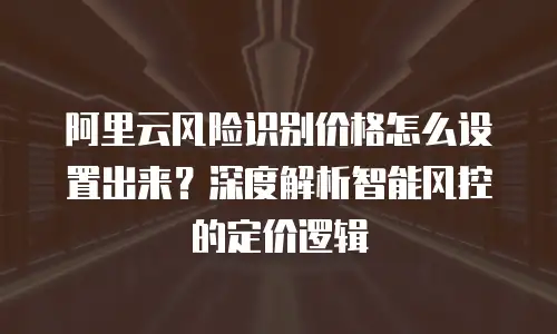 阿里云风险识别价格怎么设置出来？深度解析智能风控的定价逻辑