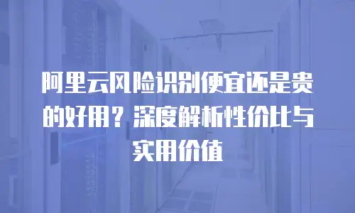 阿里云风险识别便宜还是贵的好用？深度解析性价比与实用价值
