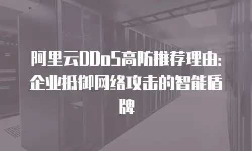 阿里云DDoS高防推荐理由：企业抵御网络攻击的智能盾牌