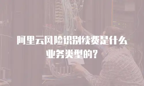 阿里云风险识别续费是什么业务类型的？