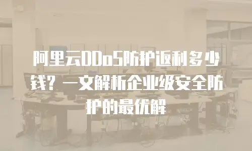 阿里云DDoS防护返利多少钱？一文解析企业级安全防护的最优解