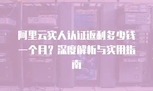 阿里云实人认证返利多少钱一个月？深度解析与实用指南