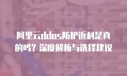 阿里云ddos防护返利是真的吗？深度解析与选择建议