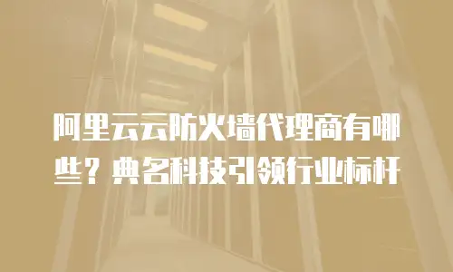 阿里云云防火墙代理商有哪些？典名科技引领行业标杆