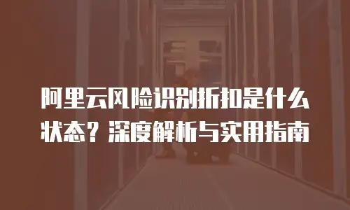 阿里云风险识别折扣是什么状态？深度解析与实用指南