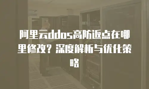 阿里云ddos高防返点在哪里修改？深度解析与优化策略