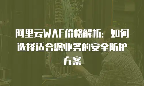 阿里云WAF价格解析：如何选择适合您业务的安全防护方案