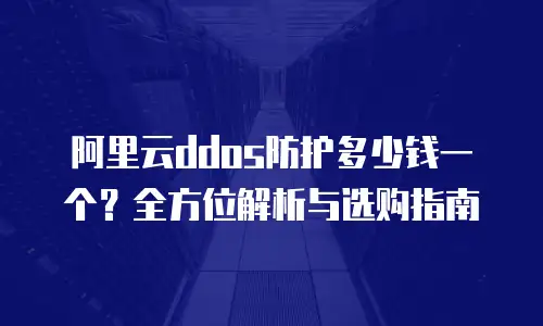 阿里云ddos防护多少钱一个？全方位解析与选购指南