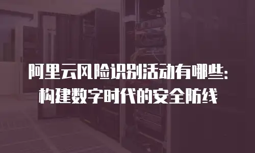 阿里云风险识别活动有哪些：构建数字时代的安全防线