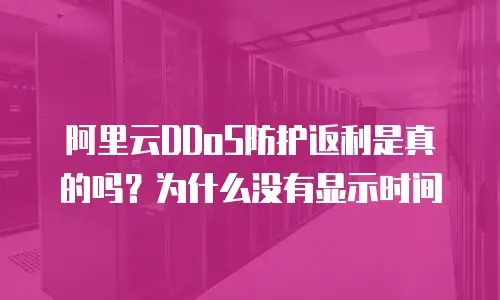 阿里云DDoS防护返利是真的吗？为什么没有显示时间