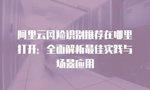 阿里云风险识别推荐在哪里打开：全面解析最佳实践与场景应用
